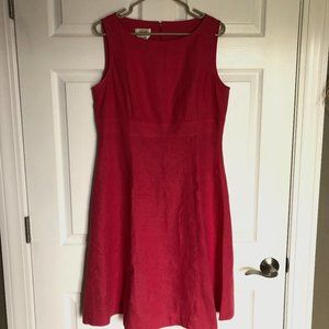 Talbots Fresh Linen Salmon Shift Dress Size 12